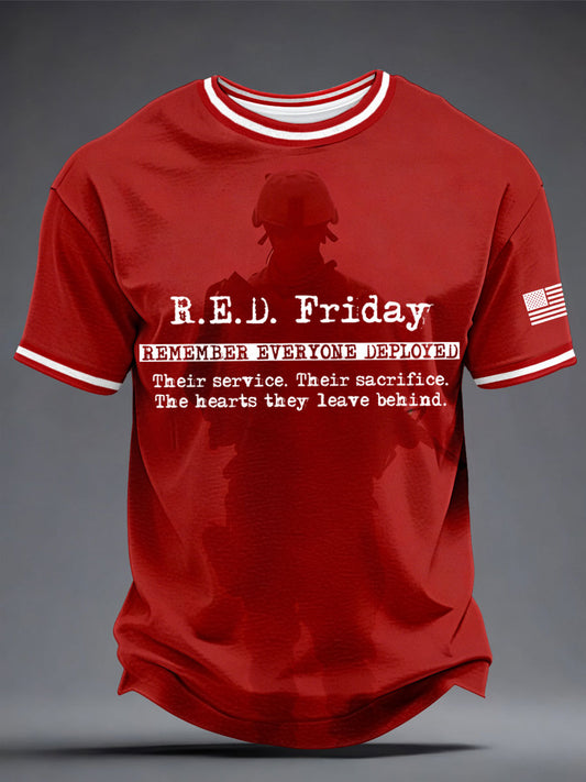 Men's RED Friday Remember Everyone Deployed T-shirts