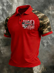 Men's Red Friday Print Casual Top