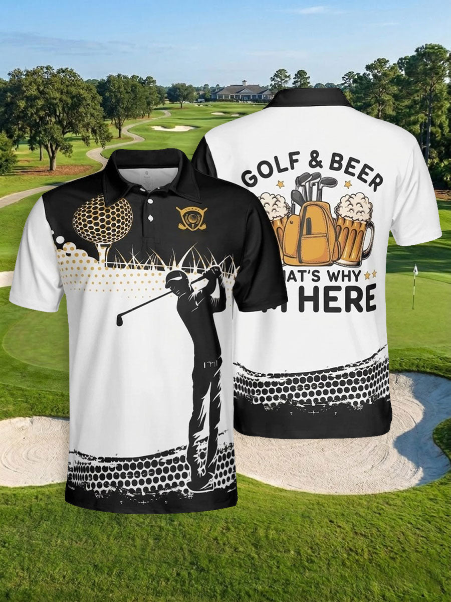 Men's Golf Beer Printed Shirt