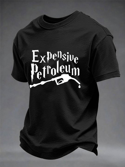 Men's expensive petroleum imitation cotton short-sleeved T-shirt