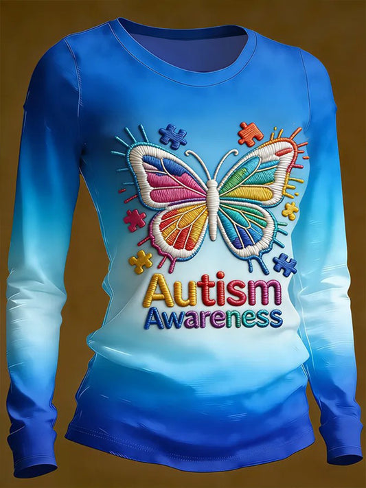 Women's Autism Awareness Casual T-shirt
