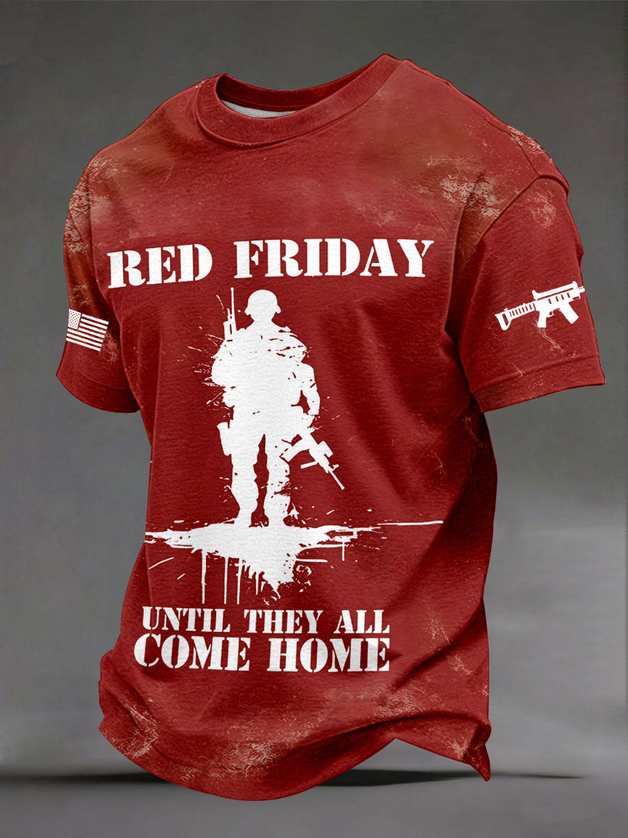 Men's 'Red Friday Until They All Come Home' T-shirts