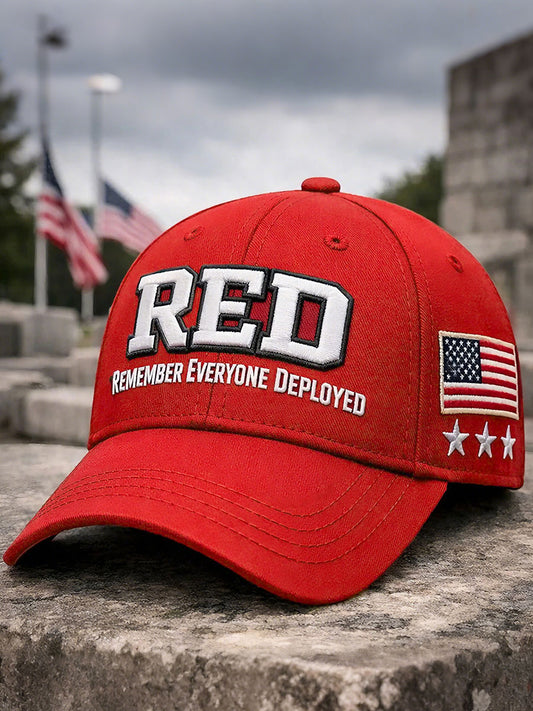 "Red remember everyone deployed" unisex hats