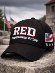 "Red remember everyone deployed" unisex hats