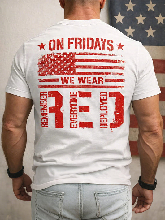 Men's 'on Fridays we wear remember everyone deployed' T-shirts