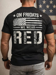 Men's 'on Fridays we wear remember everyone deployed' T-shirts