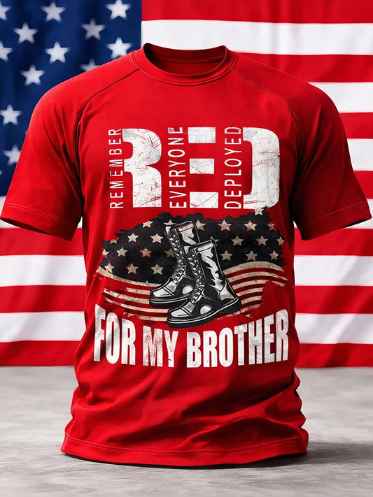 Men's 'Red for my brother' T-shirts