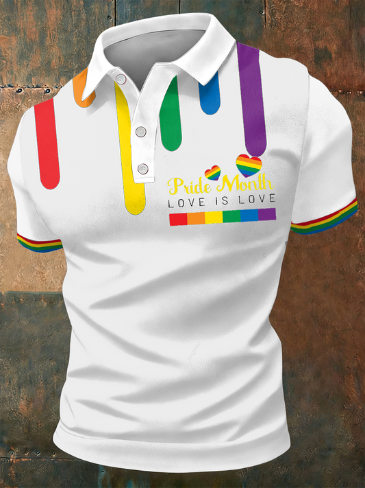 Men's Pride Month polo shirt