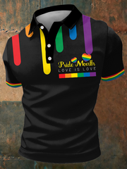 Men's Pride Month polo shirt