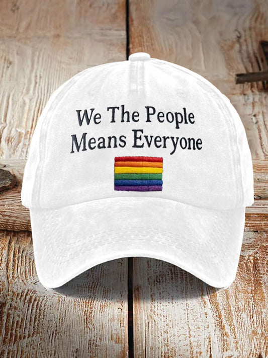 Unisex We The People Means Everyone Pride Print Hat