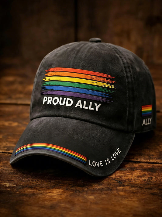 Unisex Pride Month Rainbow Art  Print Hat