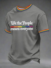 Men's 'We The People Means Everyone' Printed Casual T-Shirt