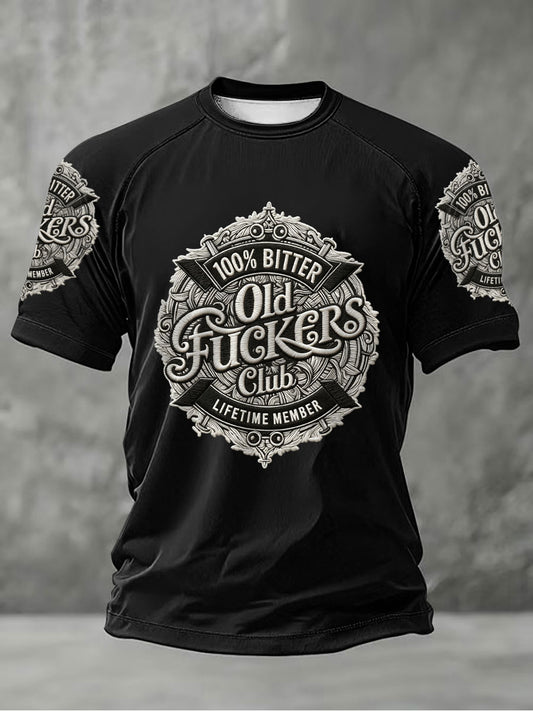 Men's old fuckers club raglan sleeve T-shirts