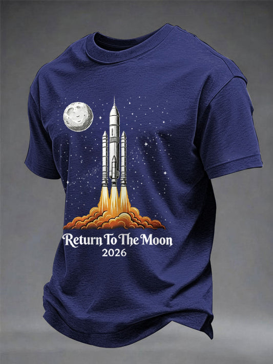 Men's Return To The Moon 2026 Casual Tee