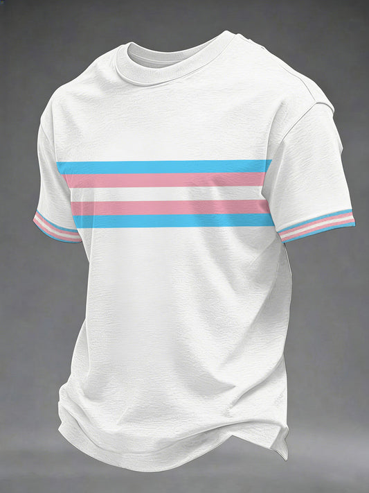 Men's Transgender Pride Print Casual T-Shirt