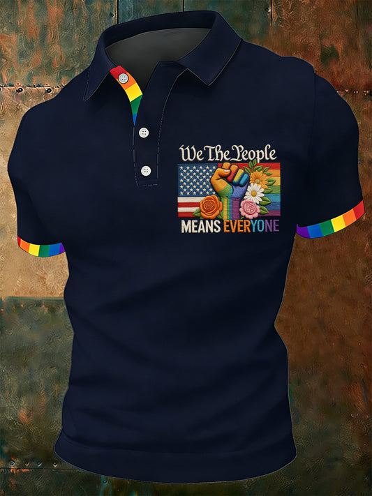 Men's 'We The People Means Everyone' Printed Short Sleeve Top