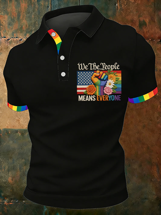 Men's 'We The People Means Everyone' Printed Short Sleeve Top
