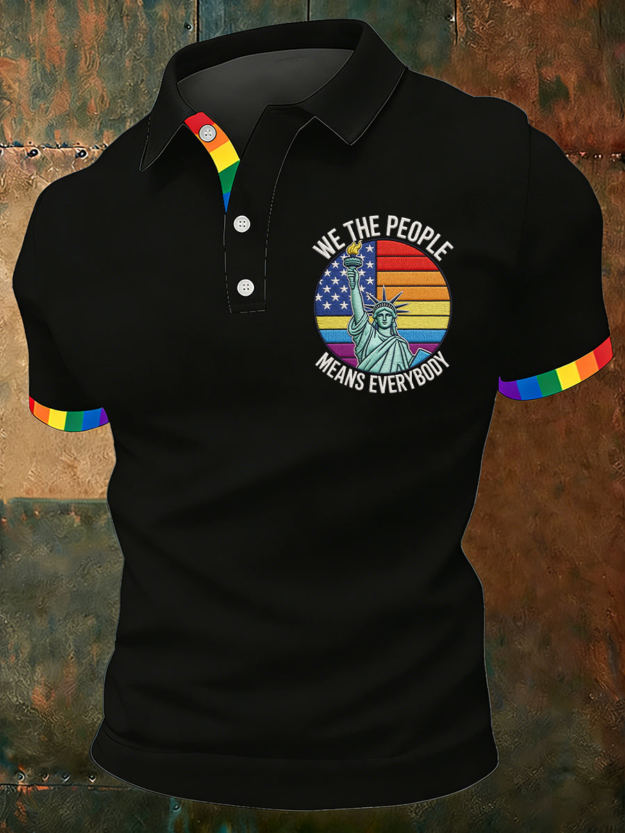 Men's 'We The People Means Everyone' Printed Short Sleeve Top