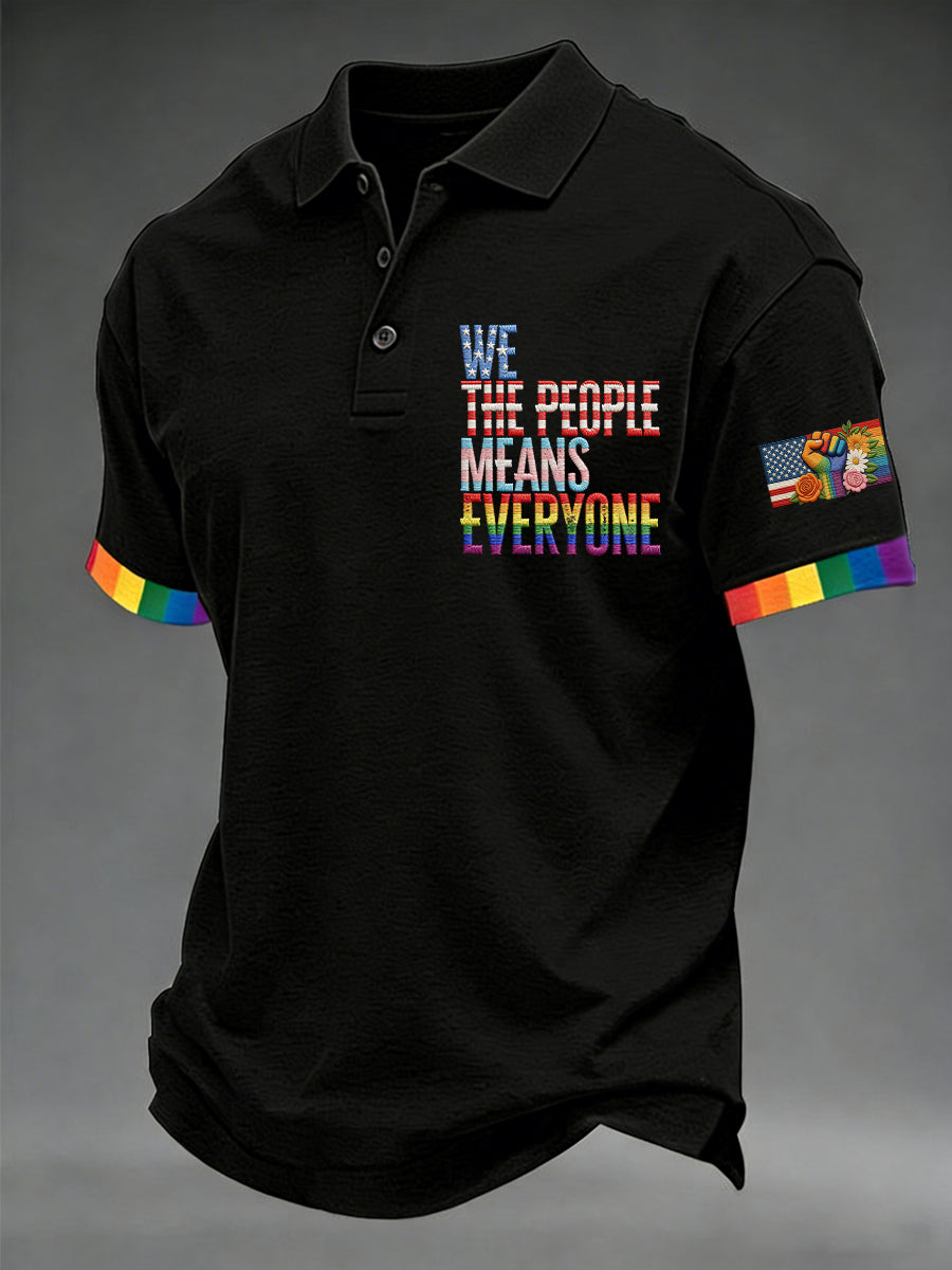 Men's 'We The People Means Everyone' Printed Short Sleeve Top