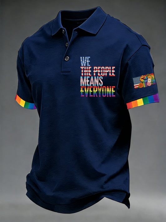 Men's 'We The People Means Everyone' Printed Short Sleeve Top