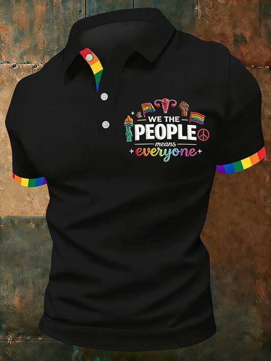 Men's 'We The People Means Everyone' Printed Short Sleeve Top