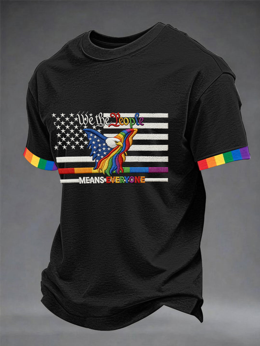 Men's 'We The People Means Everyone' Printed Short Sleeve T-Shirt
