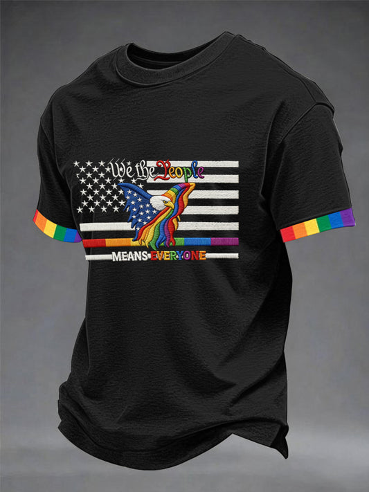 Men's 'We The People Means Everyone' Printed Short Sleeve T-Shirt