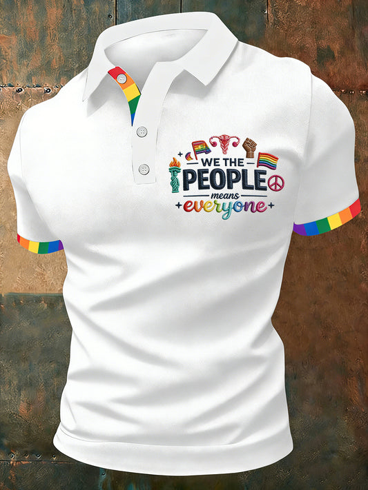 Men's 'We The People Means Everyone' Printed Short Sleeve Top