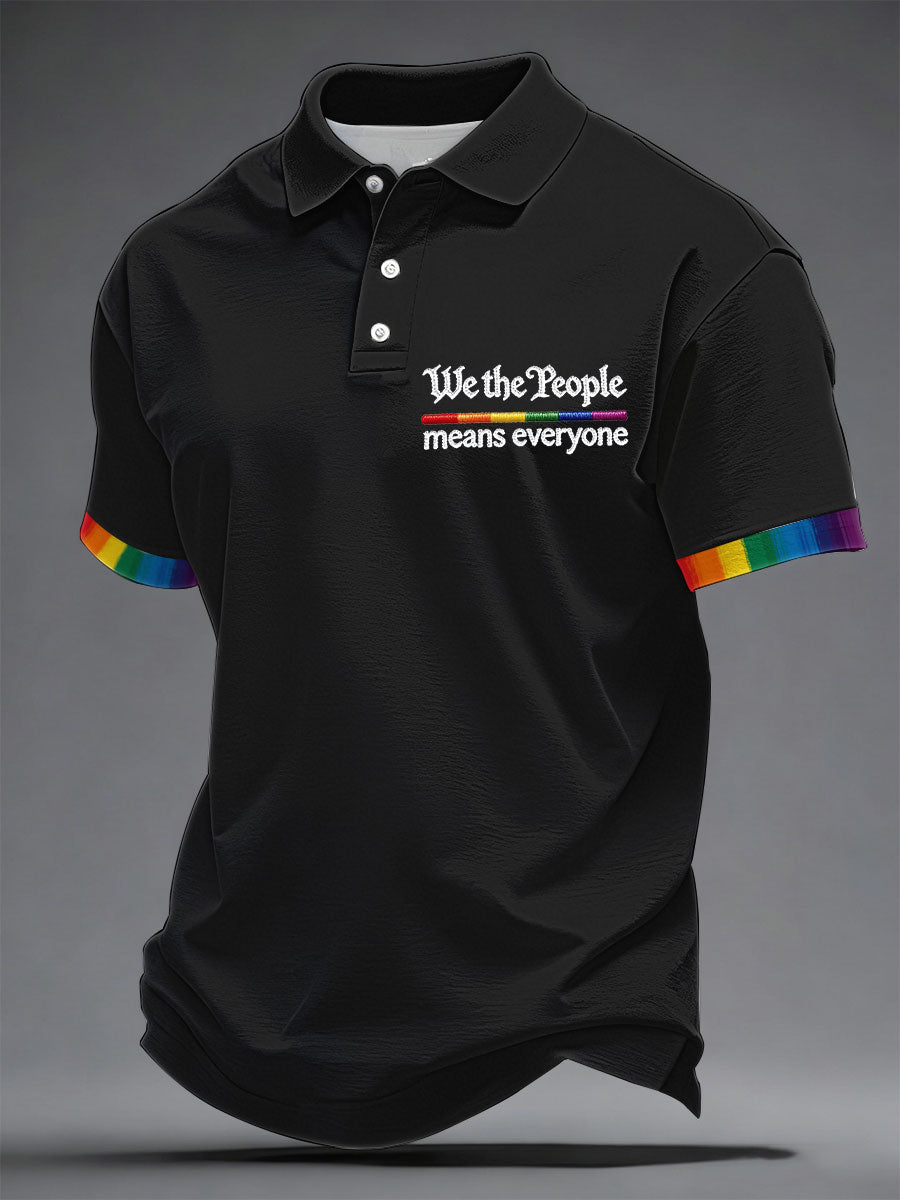 Men's 'We The People Means Everyone' Printed Casual Top