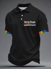 Men's 'We The People Means Everyone' Printed Casual Top
