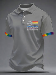 Men's "We The People Means Everyone" Printed Casual Top