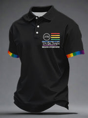 Men's "We The People Means Everyone" Printed Casual Top