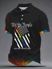 Men's "We The People Means Everyone" Printed Casual Top