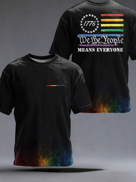 Men's "We The People Means Everyone" Printed Casual T-Shirt