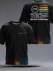 Men's "We The People Means Everyone" Printed Casual T-Shirt