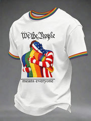 Men's "We The People Means Everyone" Printed Casual T-Shirt