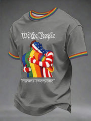 Men's "We The People Means Everyone" Printed Casual T-Shirt