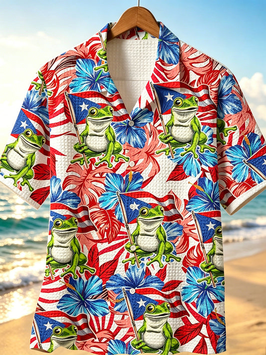 Men's Puerto Rico Vacation Waffle Shirt