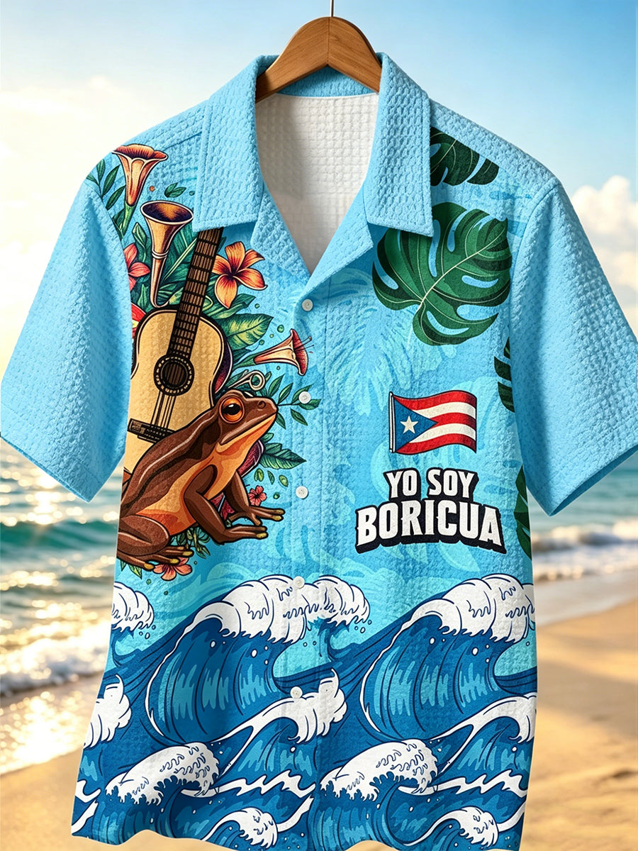Men's Puerto Rico Vacation Waffle Shirt