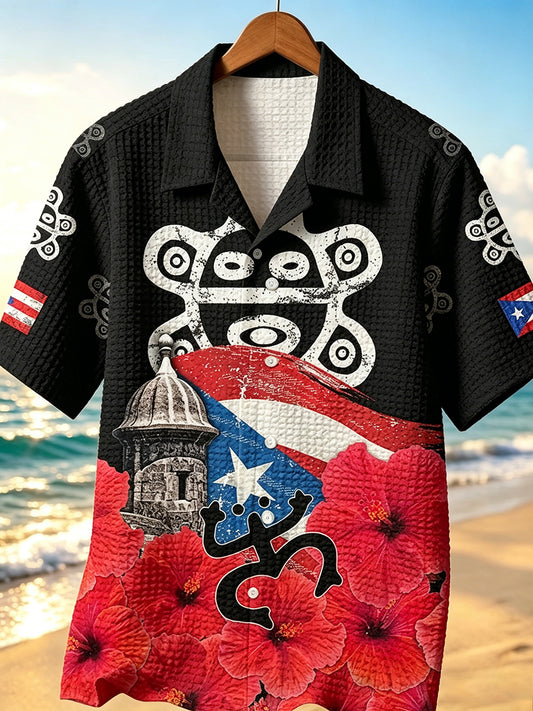 Men's Puerto Rico Vacation Waffle Shirt