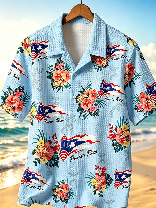 Men's Puerto Rico Vacation Waffle Shirt