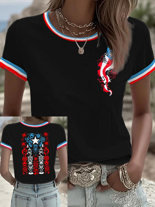 Women's Puerto Rico Printed short-sleeved T-shirt