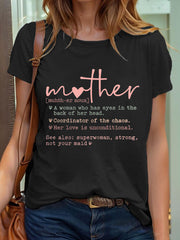 Women's Funny Mother's Day A Woman Who Has Eyes In The Back of Her Head Printed T-Shirt