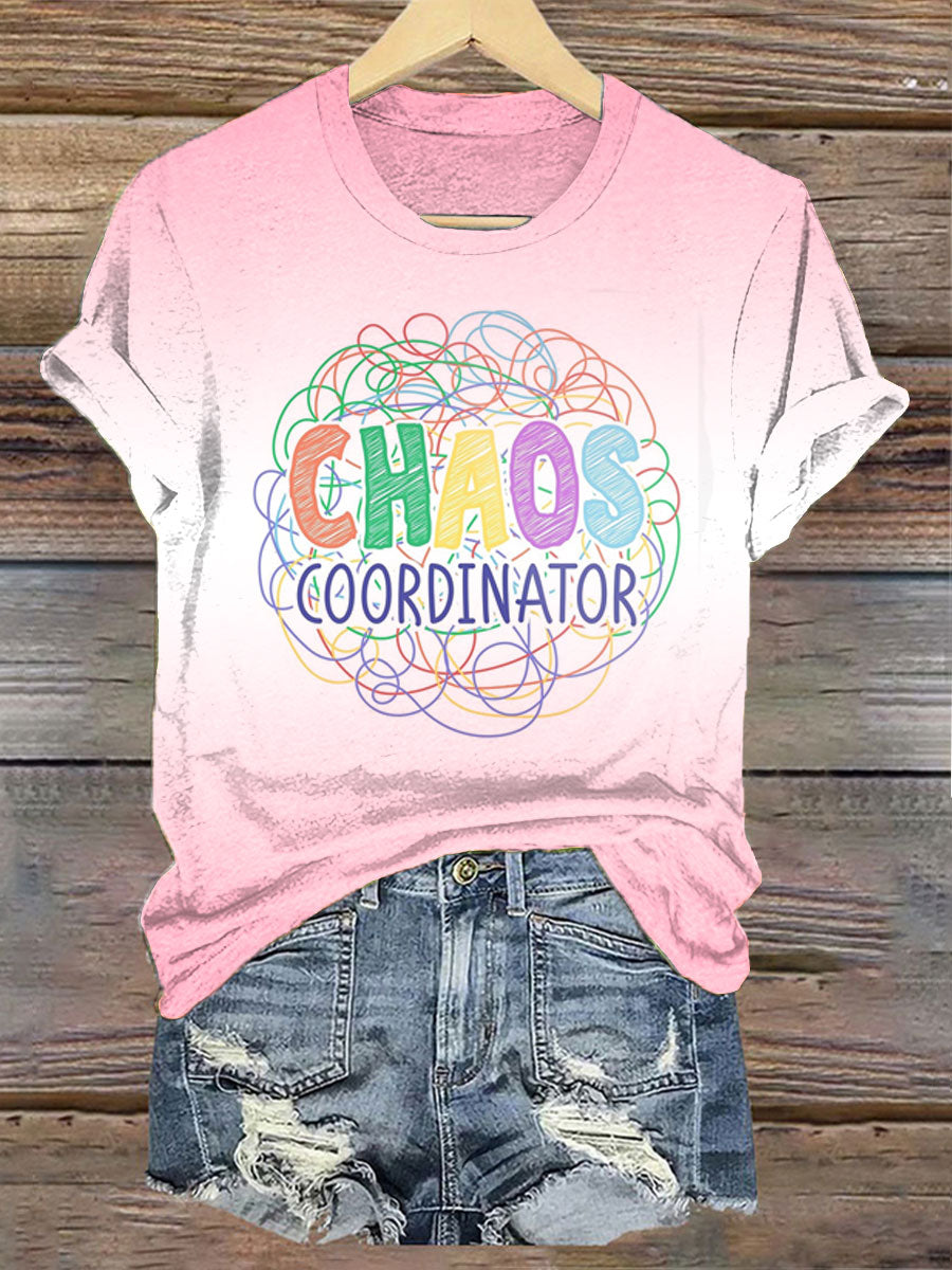 Women's Chaos Coordinator printed T-shirt
