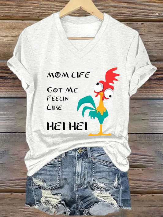 Women's Funny Mother's Day Printed Short Sleeve Tee