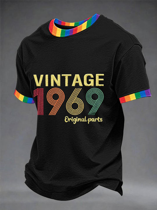 Men's 57th Birthday Gift For Rainbow Pride Month Short Sleeve  T-shirt