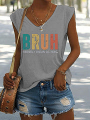 Women's Mother's Day Bruh Formerly Known As Mom Printed Vests