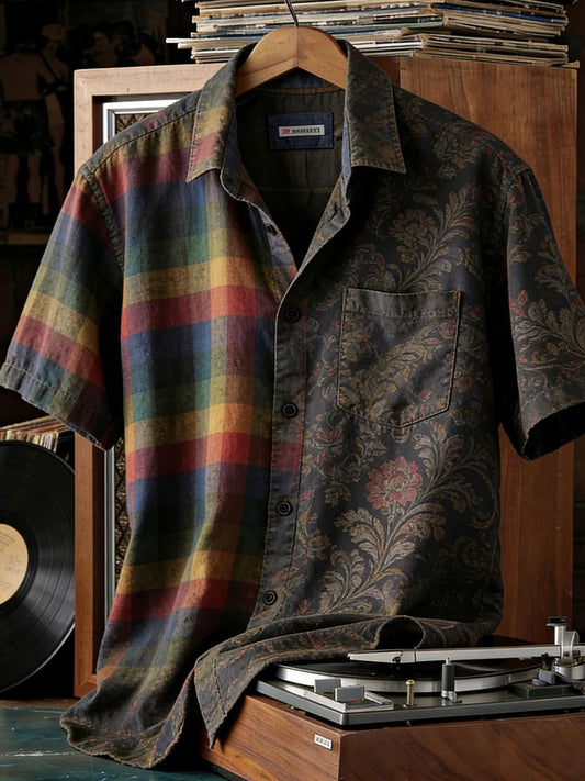 Men's Rainbow Art Print Casual Shirt