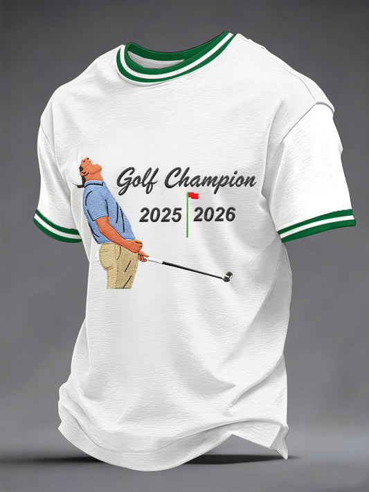 Men's 2026 Golf Champion Legend Rory McIlroy Print Casual Tee