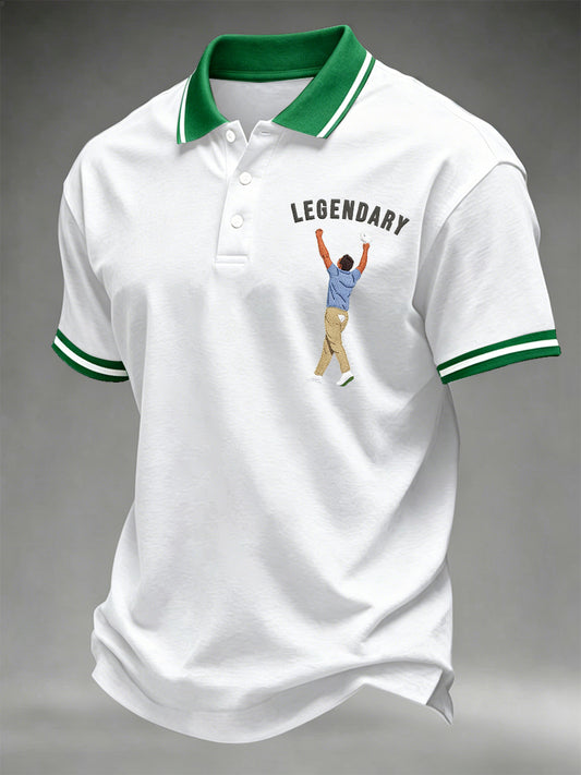 Men's 2026 Golf Champion Legend Rory McIlroy Print Casual Polo